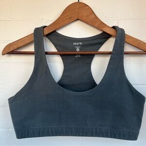 MATE the label organic cotton sports bra in Forest color (fits like Medium!)